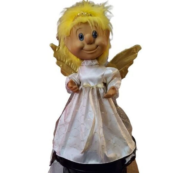 Troll Vintage Holiday Time Animated 22" Troll Figure. Troll Angel. RARE. Works. - Picture 1 of 15